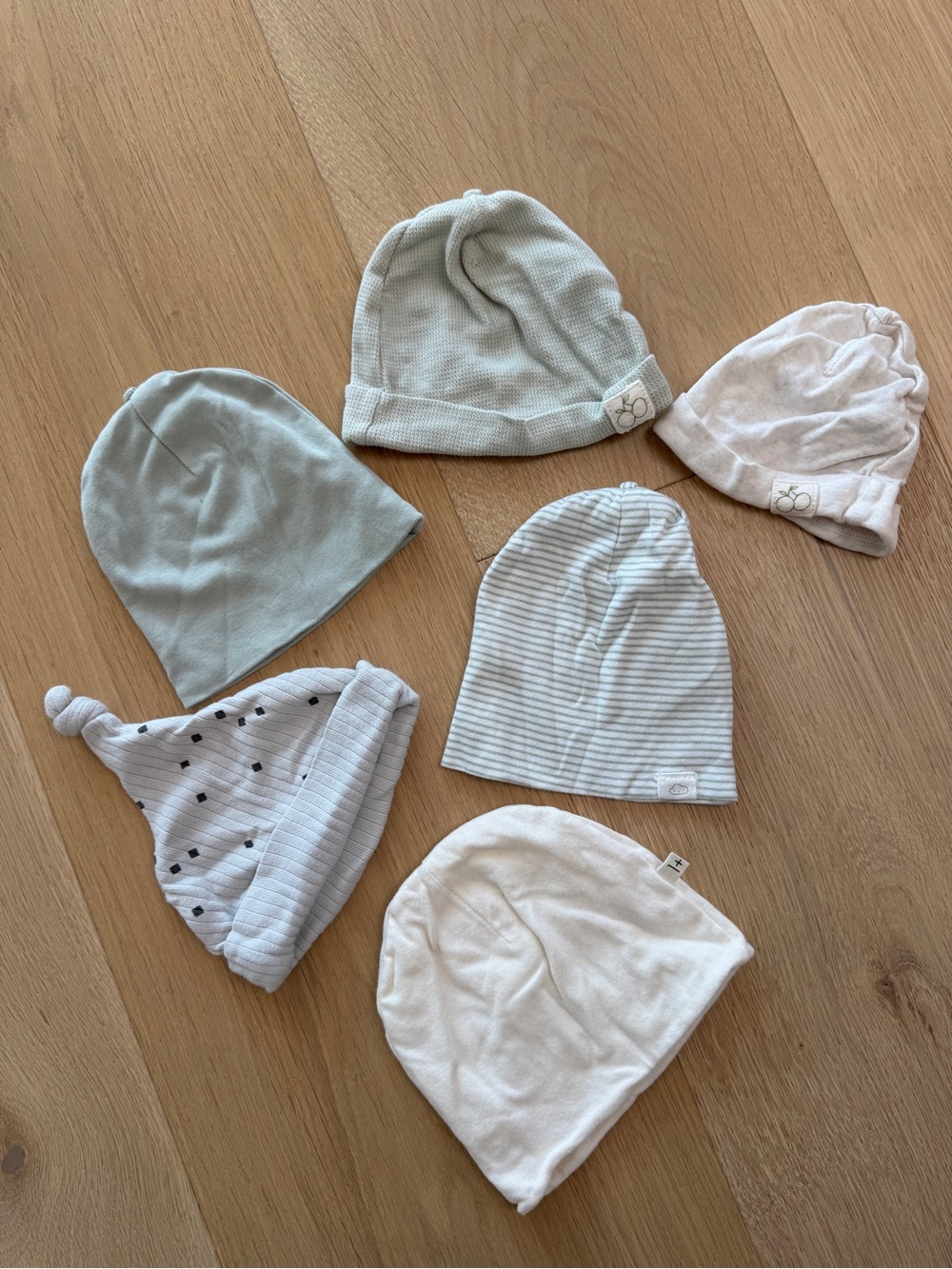 Neutral Organic Cotton Baby Hats Bundle